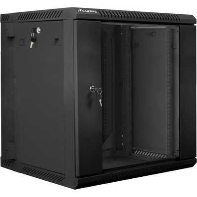 Lanberg Комуникационен шкаф за стена Lanberg 19 12U (600x600), Черен | WF02-6612-10B (WF02-6612-10B)