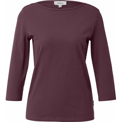 s.Oliver T-SHIRT MIT U-BOOT-AUSSCHNITT OVERSIZE Vínová