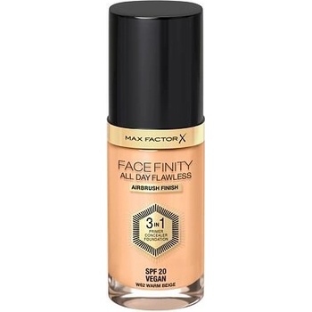 Max Factor Facefinity All Day Flawless SPF20 tekutý make-up s uv ochranou W62 Warm Beige 30 ml