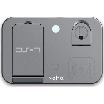 Veho DS-7 Qi Сребърен Безжично зареждане Бързо зареждане На закрито (VWC-004-DS7) (VWC-004-DS7)
