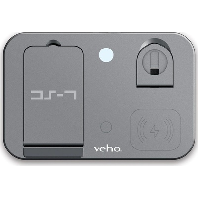 Veho DS-7 Qi Сребърен Безжично зареждане Бързо зареждане На закрито (VWC-004-DS7)