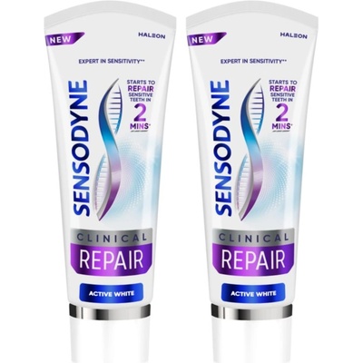 Sensodyne Clinical Repair Active White паста за зъби 2x75ml