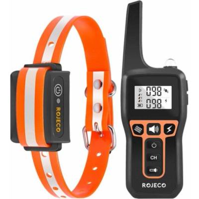 Rojeco Elektrický obojek proti štěkání 1000m PD529 oranžový