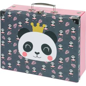 BAAGL Сгъваем школен куфар Panda с фитинги BAAGL | Siv | Момичешки | UNI