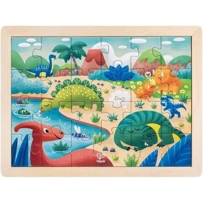 Hape na desce 2v1 Dinosauři 24 dílků