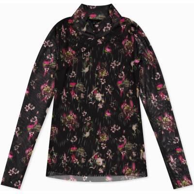 Ted Baker Тениска Ted Baker Women's High Neck Print Long Sleeve T-Shirt - Black