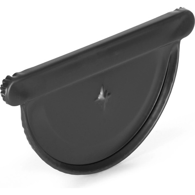 Evromat Čelo pre odkvapový žľab 333 mm pozink lak RAL 9005 čierne