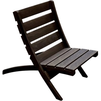 EcoFurn City Granny Dřevěné zahradní skládací židle, borovice, černý olej
