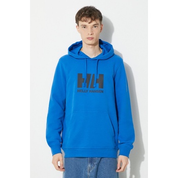 Helly Hansen Памучен суичър Helly Hansen HH LOGO HOODIE в синьо с качулка апликация 53289 33977 (33977)