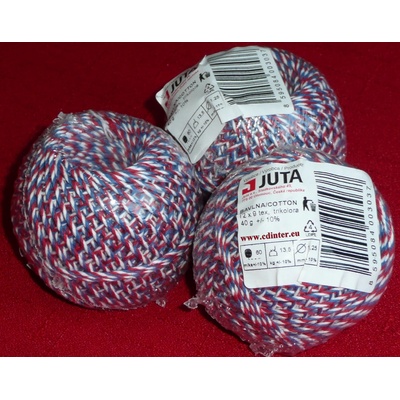 Špagát Juta, Trikolóra, 40 g, Bavlna, vhodné pre advokátov, notárov, ....