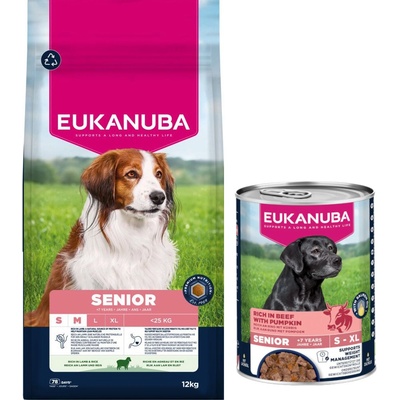Eukanuba Premium Nutrition Senior Small & Medium Breed Lamb & Rice 12 kg