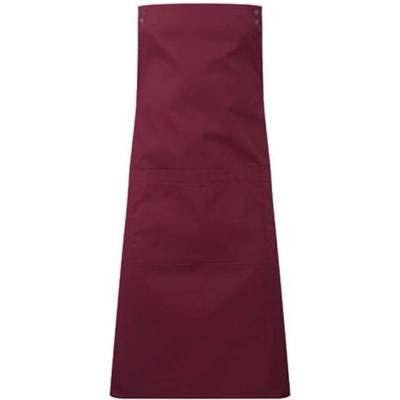 Premier Workwear Gastro zástěra tělo PR190 Burgundy Pantone 209C 70x86cm
