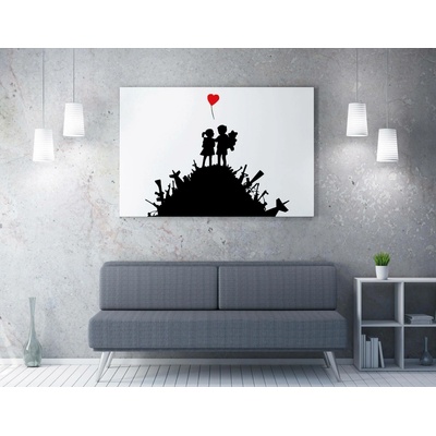 ASIR Obraz na plátně (50 x 70) Banksy Street Art – Láska hojí