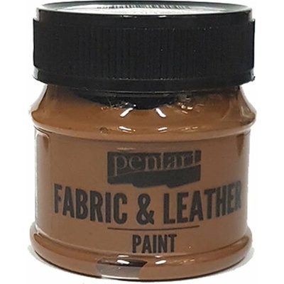 Farba na kožu a textil PENTART 50 ml tmavohnedá