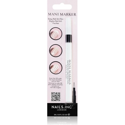 Nails Inc. Nails Inc. Mani Marker декоративен лак за нокти нанасяща писалка цвят White 3ml