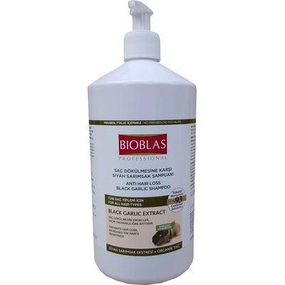 Bioblas шампоан с черен чесън 1 литър с помпа - bioblas organi care