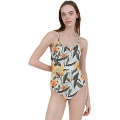 Fundango Бански костюм Fundango Lorida Classic swimsuit - White (Tropical Green)