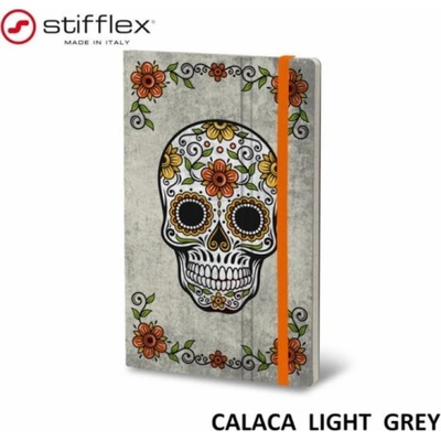 STIFFLEX Zápisník 13x21cm 192 listů Calaca světle šedá