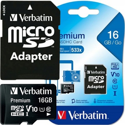 Verbatim microSDHC 16GB class 10 44082
