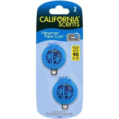 California Scents Mini Diffuser Newport New Car 2 x 3 ml