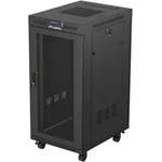 Lanberg Комуникационен шкаф, Lanberg Rack Cabinet 19" Free-Standing 24U/600X800 (FlAT Pack) With Mesh Door LCD Black V2 (FF01-6824-23BL)