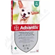 Advantix spot-on do 4 kg 4 x 0,4 ml