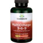 Swanson Multi Omega 3-6-9 (Flax, Borage, Fish) [120 Гел капсули]
