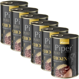 Dolina Noteci Консерва Piper Pure пиле и кафяв ориз 6 x 400 г
