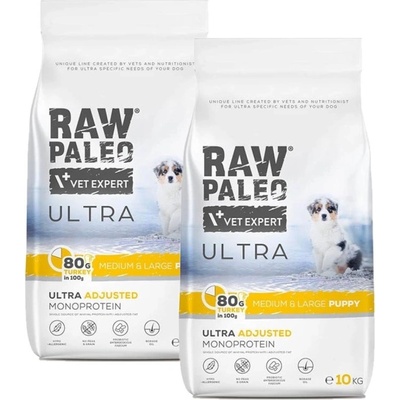 Vetexpert Raw Paleo Ultra Turkey Puppy Medium Large 2 x 10 kg