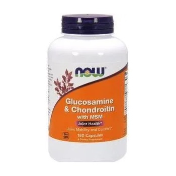 NOW Глюкозамин и Хондроитин + МСМ - Glucosamine + Chondroitin + MSM - 180 капсули - NOW FOODS, NF3172