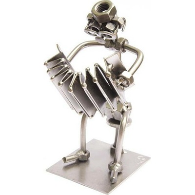 Kovová figurka Harmonikář 16 cm