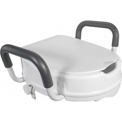 Homelife Zvýšené sedadlo na WC s poklopom a madlami DELUXE BTM580