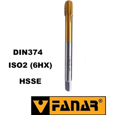 Tvářecí závitník M10x1,25 HSSE TiN ISO2 6HX SR , DIN374 , DIN2174 , ČSN 223052 , FANAR D2-923105-0104