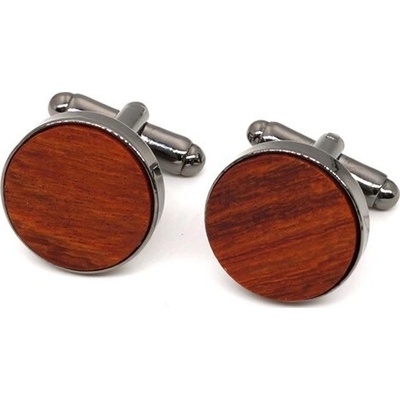 LMK manžetové knoflíčky Wood Santal black