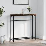 vidaXL Конзолна маса, опушен дъб, 75x19, 5x75 см, инженерно дърво (834137)