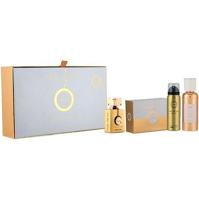 Armaf Club De Nuit Milestone Darčeková sada unisex EDP 30 ml, tuhé mydlo 130 g, telový sprej 50 ml a vlasový sprej 55 ml