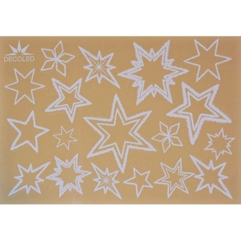 DECOLED Dekoratívny polep do okien A4 hviezdy