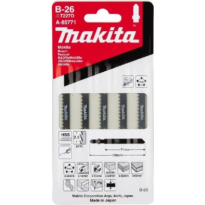 Makita A-85771 Pílové listy z rýchloreznej ocele 75mm, 5ks/bal.