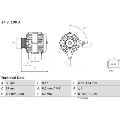 BOSCH 0 986 083 200 generátor (0986083200)