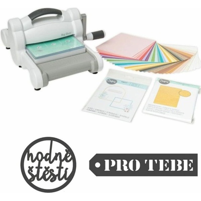 Sizzix A5 Big Shot Starter Kit bílo-šedý + dárek 2 x česká šablona – Zboží Dáma