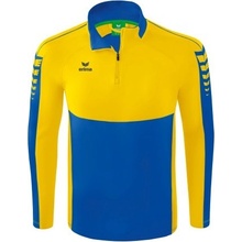 Erima SIX WINGS mikina 1/2 zip modrá/Žlutá