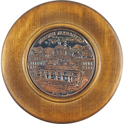 МЕДЕН СУВЕНИР РИЛСКИ МАНАСТИР НА ДЪРВЕНА ЧИНИЯ