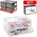 PLASTIC FORTE organizér na make-up - priehľadné šuplíčky
