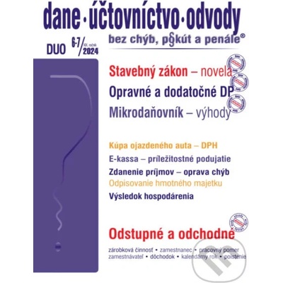 Dane, účtovníctvo, odvody bez chýb, pokút a penále č. 6-7 / 2024 - Stavebná legislatíva – novinky od 1. apríla 2024 - Poradca s.r.o.