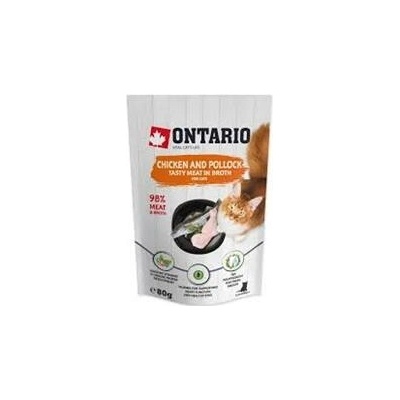 Ontario kuřecí a treska ve vývaru 80 g