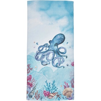 Catherine Lansfield Синя памучна плажна кърпа 76x160 cm Octopus - Catherine Lansfield (TW/59454/W/BCH/BL)