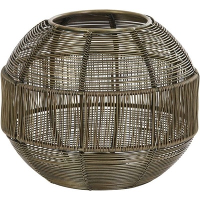 Bronzový antik kovový svícen Pilka - Ø 17*14 cm - Light & Living