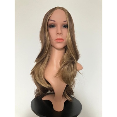 Kamila dlhá hnedá parochňa s blond melírom