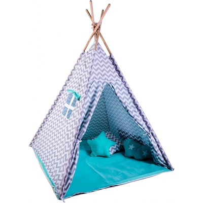 Dětský stan G21 81030 Teepee Jezerní královstvi tyrkysové