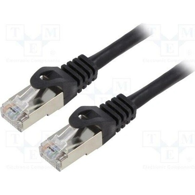 Lanberg PCF6-10CC-1000-BK Patch F/UTP Cat 6 RJ45 vidlice z obou stran lanko CCA